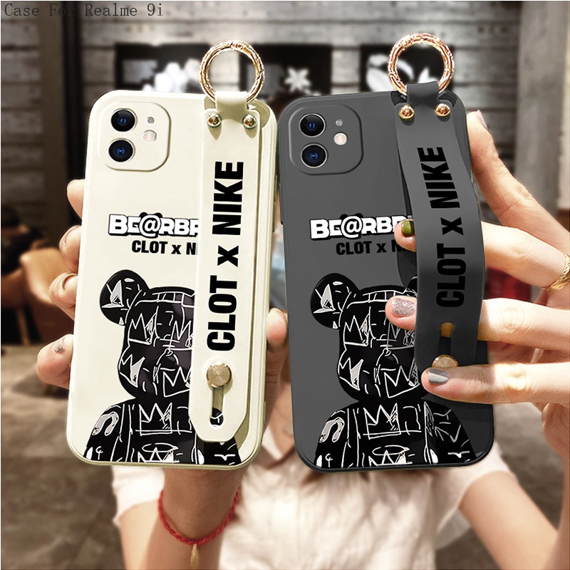 Realme 10 9 9i Pro Plus 4G 5G สำหรับ Black Brand Bear เคสนิ่ม เคสโทรศัพท์
