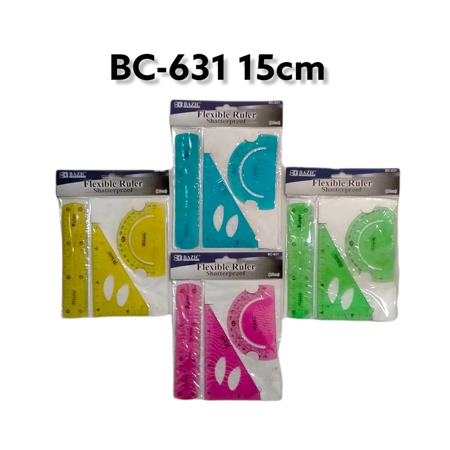 FLEXIBLE RULER SET 15 CM FLEXBILE RULER SET ยาง
