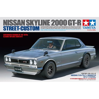 💥ใส่โค้ดลดเพิ่ม 20฿💥🏆 TAMIYA 24335 ชุดประกอบจำลองมาตราส่วน 1:24 NISSAN SKYLINE 2000 GT-R STREET-CUSTOM สร้างและทำสีเอง