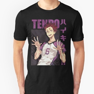 เสื้อยืดคอกลมเสื้อยืด ผ้าฝ้าย พิมพ์ลาย Haikyuu Satori Tendou สําหรับผู้ชาย และผู้หญิงผ้าฝ้ายแท้