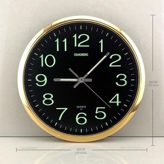 แขวนนาฬิกาเดินเรียบไม่มีเสียงไฟกลางคืนพลาสติกตัวเรือนคุณภาพส…
