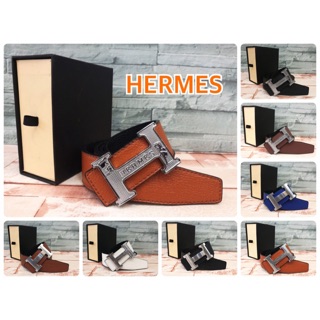 เข็มขัดHermes หนังPUเกรดAหัวสีเงิน เข็มขัดผู้ชาย แบรนด์เนม ราคาถูกสินค้าพร้อมส่ง