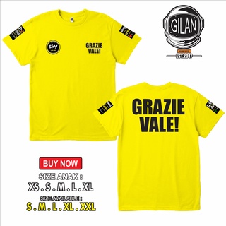 เสื้อยืด ลายโลโก้ VR 46 GRAZIE VALE VALENTINO ROSSI MOTO GP ยานยนต์ SAKAZUKI