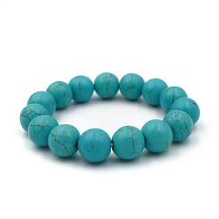 TURQUOISES หินเทอร์ควอยส์ ขนาด 12 มม. สร้อยข้อมือหินแท้ by siamonlineshop