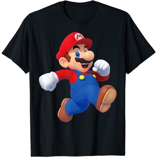 เสื้อยืด พิมพ์ลายโปสเตอร์ Super Mario Running Mario 3 มิติ