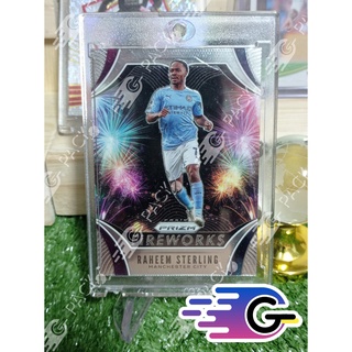 การ์ดนักฟุตบอล  Panini Prizm Football 2020-21 raheem sterling Fireworks #7 (แถม Topload)