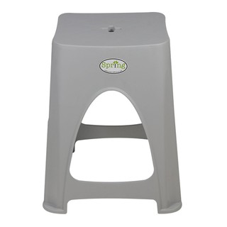 Chair table PLASTIC STOOL SPRING KEYBOARD 36.5X36.5X45 CM GREY Outdoor furniture Garden decoration accessories โต๊ะ เก้า