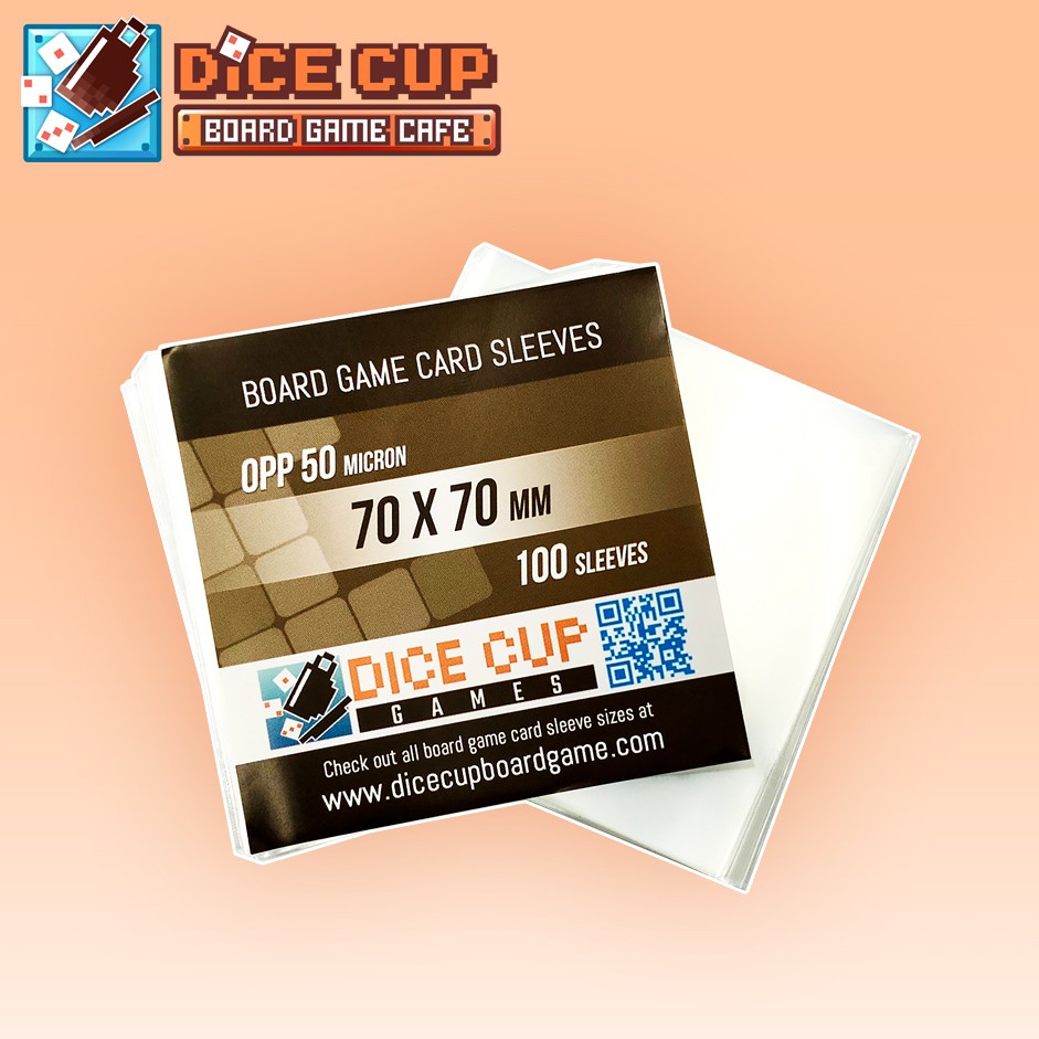 [ของแท้] Dice Cup Games : ซองใสใส่การ์ด Sleeves: OPP ขนาด 70x70 mm 100 Sleeves & 50 Sleeves Free Shipping