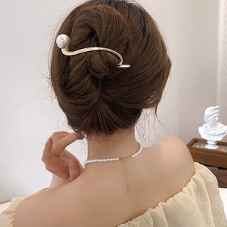 กิ๊บหนีบผม กิ๊บติดผม ไข่มุก สีทอง เครื่องประดับผมแฟชั่น สําหรับผู้หญิง AB082