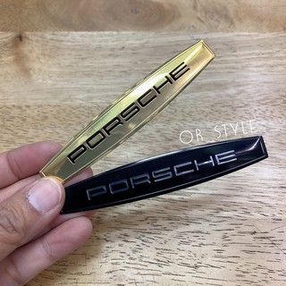 โลโก้ PORSCHE งานอลูมิเนียมบาง ขนาด 10x1.8cm