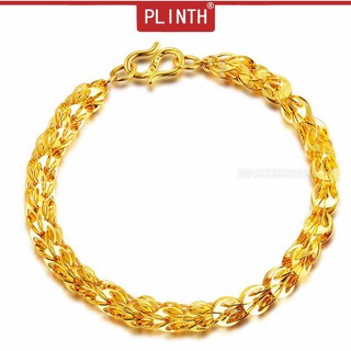 PLINTH สร้อยข้อมือทอง 24K ไม่สามารถจ่ายสองสามพันหางแฟชั่นเรียบฟีนิกซ์1617