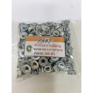 (ถุงละ 100ตัว )หัวน๊อตติดแหวน น๊อตจานมีลายชุบขาว