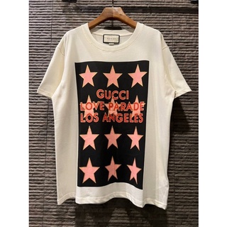 เสื้อยืดแขนสั้น กุชชี่ love parade Tshirt Size S-L
