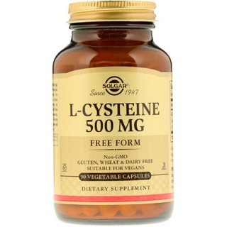 ((มีสินค้าพร้อมส่ง)) Solgar, L-Cysteine, 500 mg, 90 Vegetable Capsules