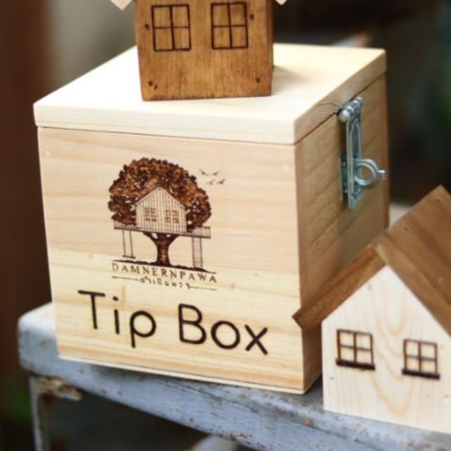 Tip Box กล่องใส่ทิป กระปุกออมสิน