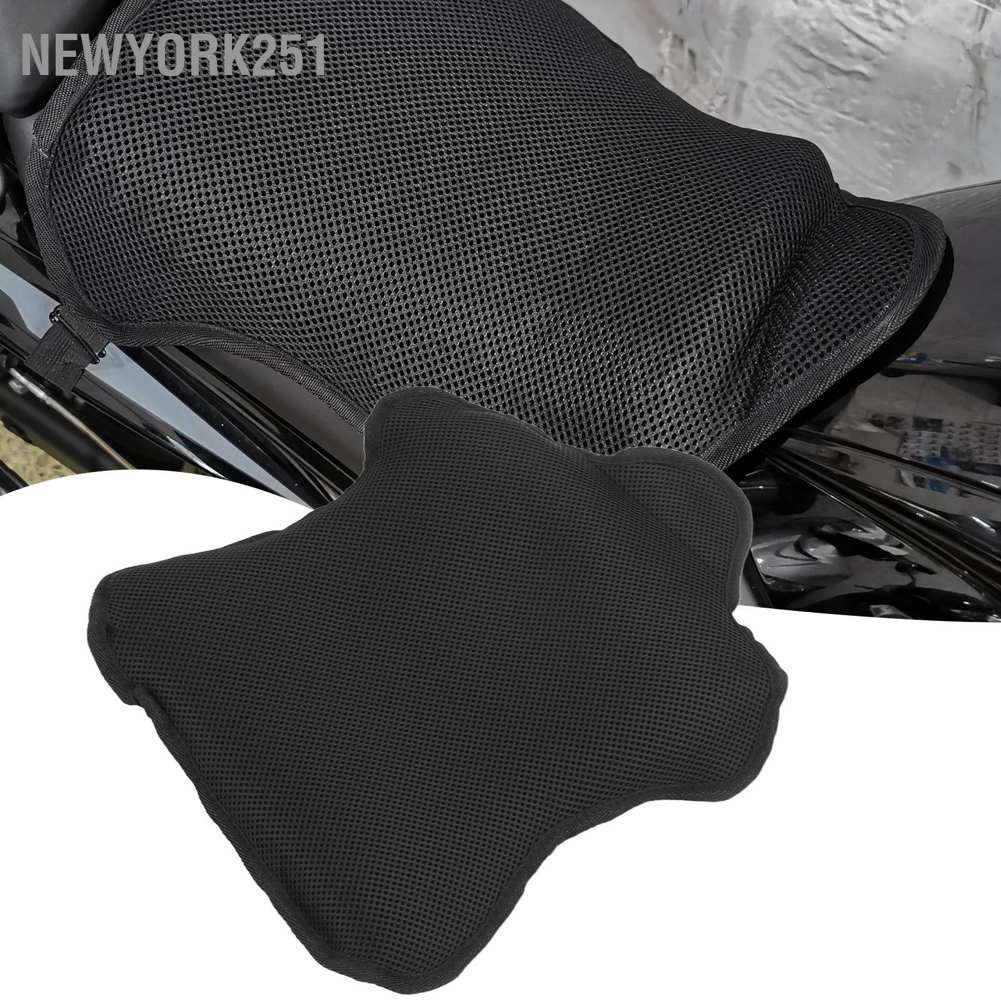 Joy Moto Motorcycle Gel Seat Cushion Mesh Cover Shock Absorption Breathable Cooling Pad for Motorbike Part