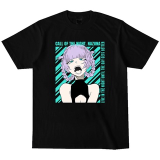 เสื้อสีขาว - Nazuna Nanakusa โทรของคืนอ้างเสื้อยืดสําหรับผู้หญิงผู้หญิงสีดําสีขาวประเดิมคอกลม UniseS-5XL