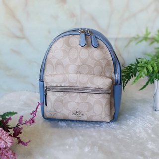 แท้ มือหนึ่ง ตำหนิเบา COACH MINI CHARLIE BACKPACK (COACH F58315)  กระเป๋าเป้ เป้สะพายหลัง เป้แบรนด์เนม เป้มินิ