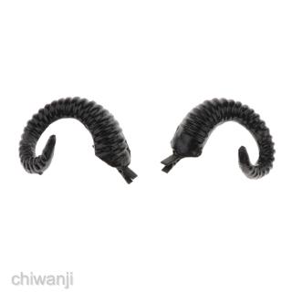 [CHIWANJI] Artificial Ram Horns Hairpins Black Evil Devil Sheep Goat Faun Horn Costume