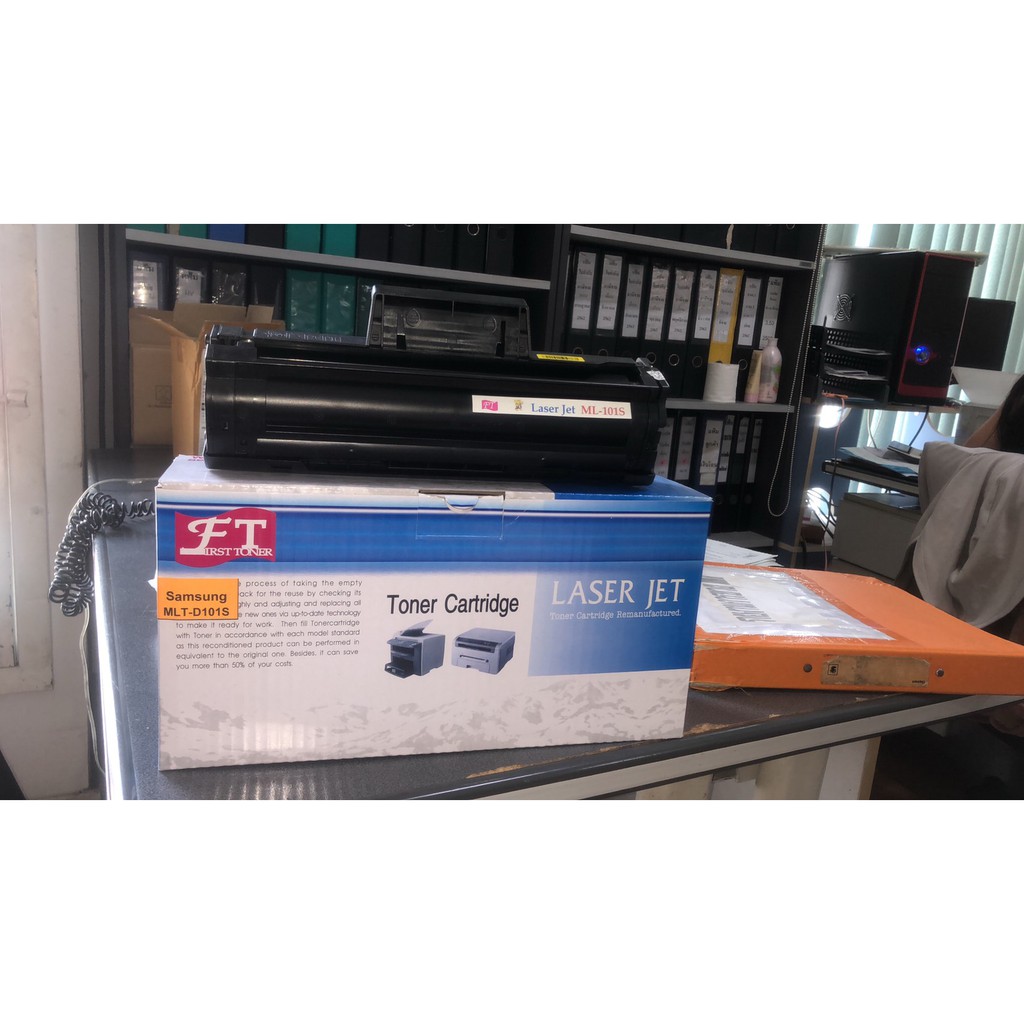FIRST TONER  Samsung MLT-D101S ตลับหมึกเทียบเท่า สีดำใช้กับเครื่อง Samsung ML-2160/ ML-2165/ ML-2160