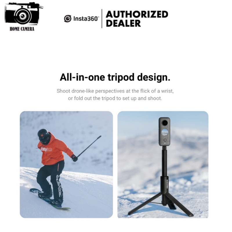 Insta360 2 in 1 Invisible + Tripod รับประกัน 1 ปี