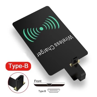 🔥🔥🔥แผ่นรับสัญญาณชาร์จไร้สาย Qi Wireless Charger Receiver แผ่นรับรองการชาร์จ สำหรับโทรศัพท์ iPhone/Micro USB/Type-C