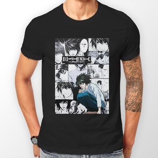 [S-5XL] ขายดี เสื้อยืด พิมพ์ลายอนิเมะ Death Note L Manga Strip Kira Ryuk JIbipj74OKkbjd00