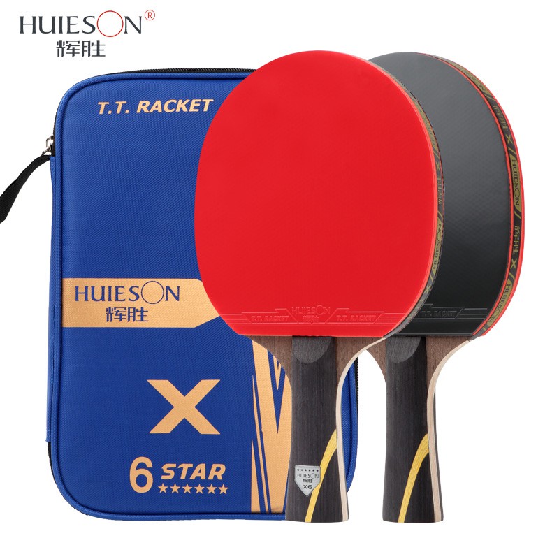 Huieson ชุดไม้ปิงปองคาร์บอน 5/6 อัพเกรด น้ําหนักเบา พร้อมกระเป๋าออกซฟอร์ด 2 ชิ้น