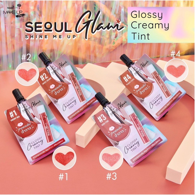 ล ปซองนาม โปร โซล แกลม กลอสซ คร มม ท นท Nami Make Up Pro Seoul Glam Glossy Creamy Tint Shopee Thailand