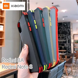 เคสขอบสีกันกระแทก เคสด้าน เคสนิ่มคลุมรอบ มุมกันกระแทก Xiaomi Redmi 8A / Redmi Note 8