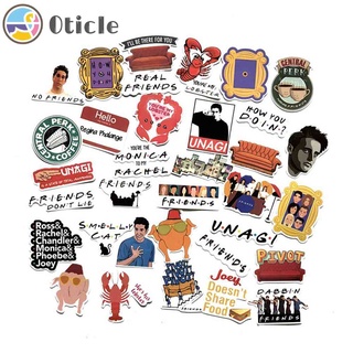 Oticle สติกเกอร์ PVC ลายเพื่อน กันน้ํา สําหรับติดตกแต่งกระเป๋าเดินทาง รถจักรยาน 34 ชิ้น ต่อชุด