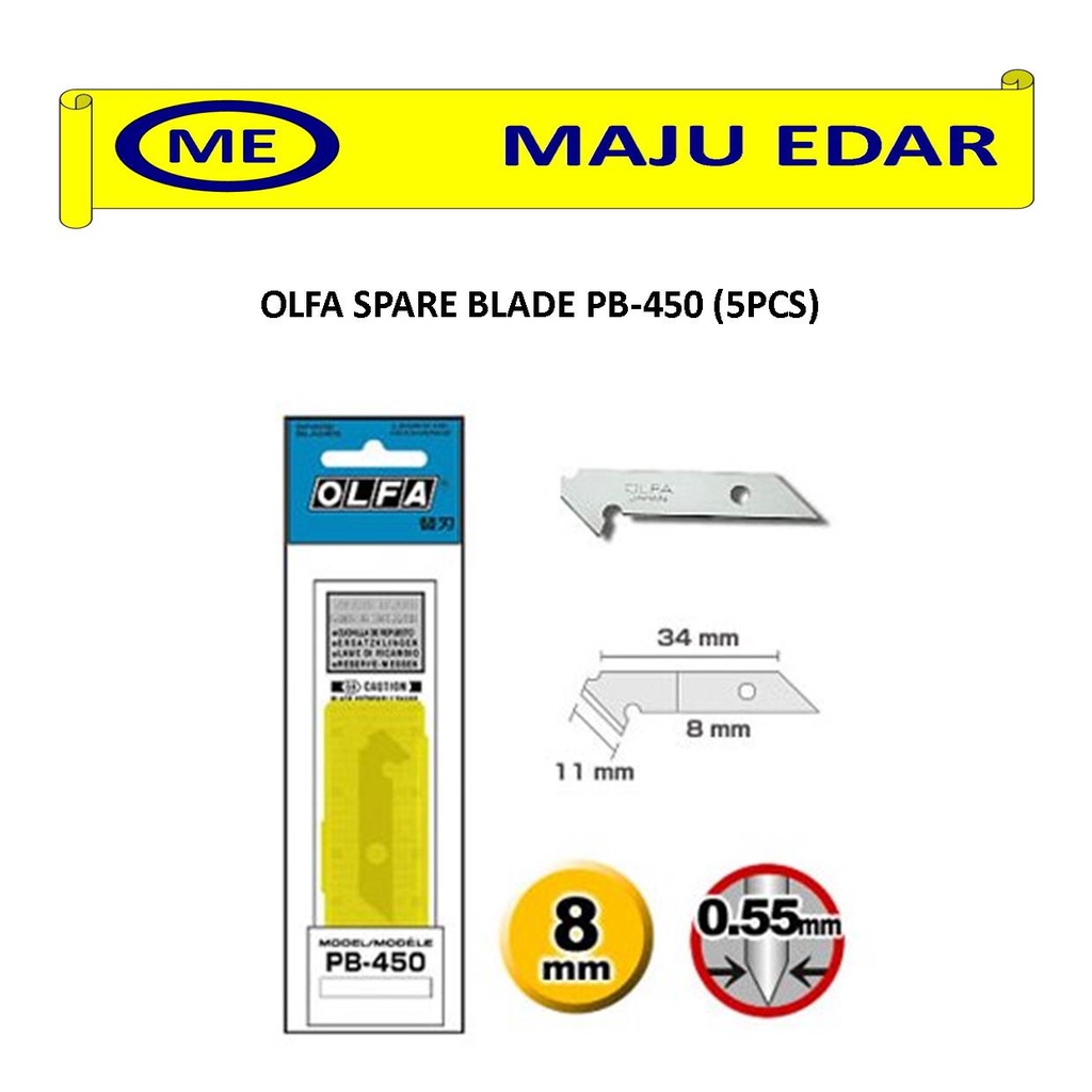OLFA SPARE BLADES PB-450/ SPARE BLADES DKB-5/ SPARE BLADES AB-6/ SPARE BLADES LBB-10