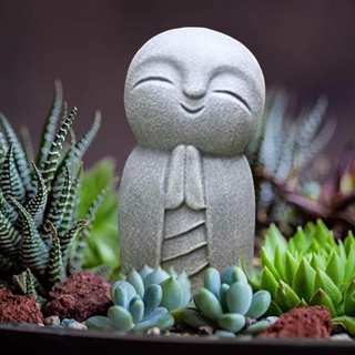 [homyl1] รูปปั้นพระพุทธรูปญี่ปุ่น นามาสต์ ภูเขาไฟ Jizo นําโชค สําหรับสวน