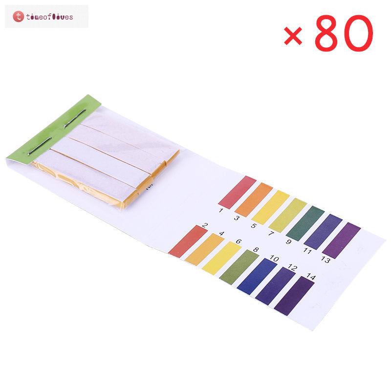 TF▶ 80 Strips/Set PH Test Paper Full Range 1-14 Tester