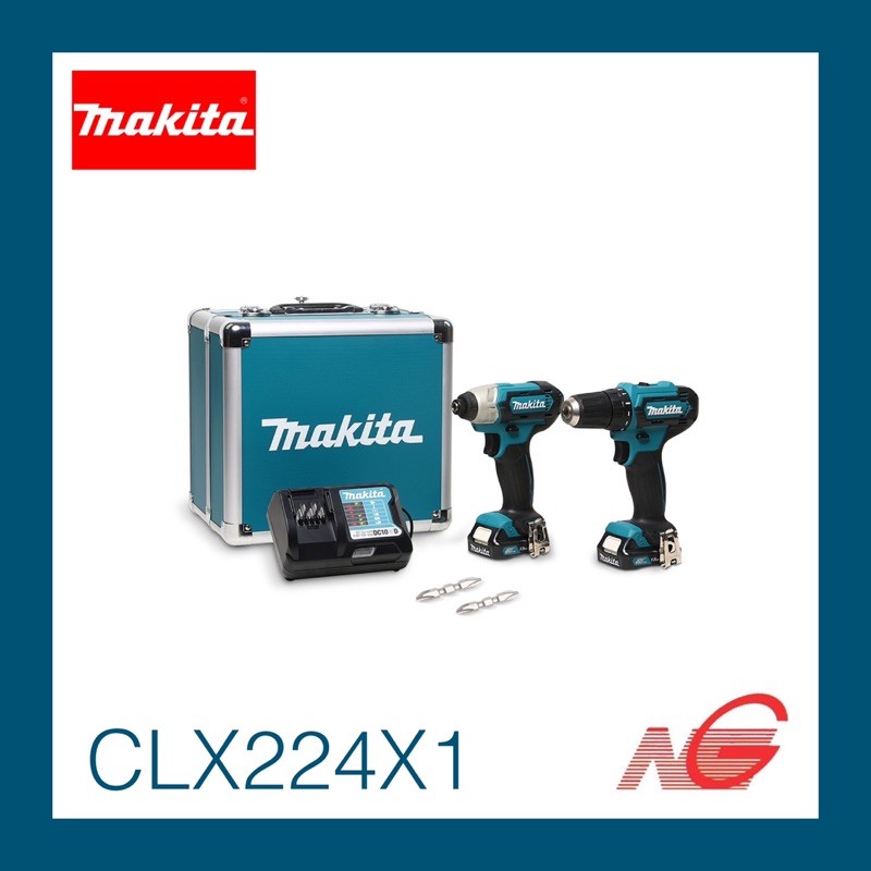 สว่านไขควงไร้สาย MAKITA 12 V MAX รุ่น CLX224X1 COMBO KIT DF333DZ+TD110DZ+BOX