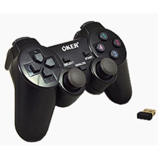 OKER JoyStick Wireless รุ่น W-76  เป็นจอยแบบไร้สายแบบสั่นความถี่ 2.4GHz