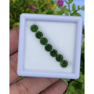 พลอย โครม ไดออพไซด์ Chrome Diopside 3.70 กะรัต (Cts.) 7 เม็ด