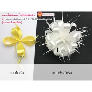 Missribbinโบว์ตะกร้อ เบอร์2*100ชิ้น ดึงพร้อมใช้ ขายส่งถูกมาก!