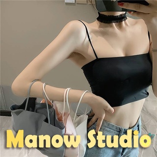 【สินค้าพร้อมส่ง】บราสายเดี่ยว เสื้อกล้าม สายเดี่ยว บราสายเดี่ยวแบบสวม  8881# Manow.studio