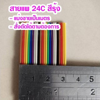 (แบ่งขายเป็นเมตร) สายแพ 24C สีรุ้ง Ribbon flat cable rainbow