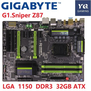 Gigabyte GA-G1.Sniper Z87 Original Used Desktop Motherboard G1.Sniper Z87  LGA 1150 i3 i5 i7 DDR3 32G SATA3 ATX(USED)