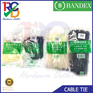 BANDEX CABLE TIE เคเบิ้ลไทร์ ขนาด 4" 4 3/4" 5 1/2" 6" 8" ตราเบนเด็กซ์