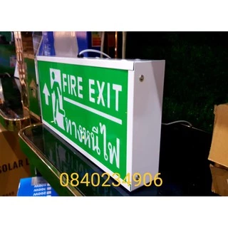แท้!!ลดแรง**ป้ายทางหนีไฟฉุกเฉิน Fire Exit Sign ติดผนัง ป้ายทางออก ทางหนีไฟ ชนิดกล่องไฟ รุ่น ข้อความ FIRE EXIT ทางหนีไฟ
