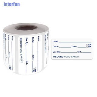 (Interfun) ฉลากวันที่ในตู้เย็น 500 ชิ้นต่อม้วน
