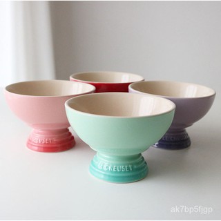 lecreuset gradient color underglaze ice cream bowl/high-foot small bowl/dessert bowl ceramic tableware pgw2