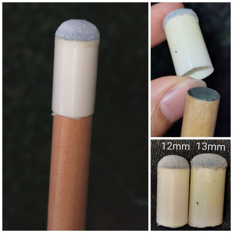 ปลอกสวมไม้เรท หรือไม้คิว มี2ขนาดให้เลือก 12และ13mm