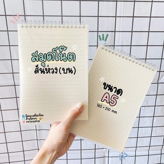 สมุดโน้ตสันห่วงบนปกใสขุ่น ขนาด A5