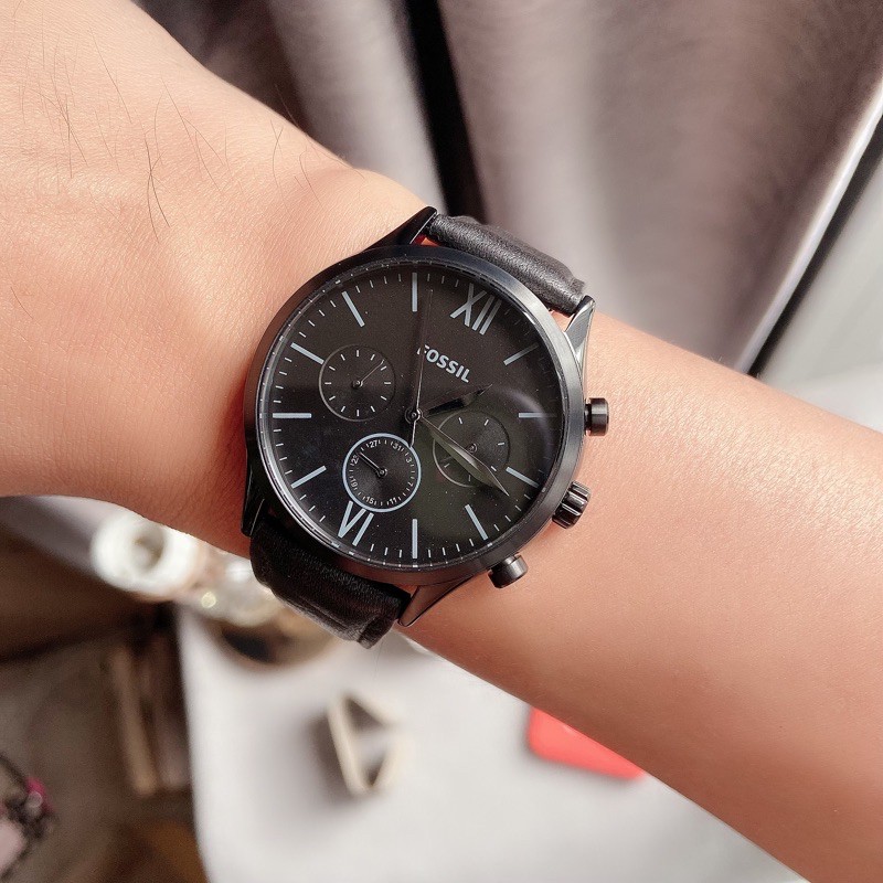 👑ผ่อน0%~แท้100%👑 BQ2364 นาฬิกาข้อมือ FOSSIL Fenmore Midsize Multifunction Black Leather Watch BQ2364