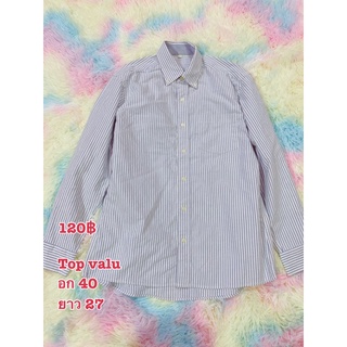 Top valu เสื้อเชิ้ต ลายทาง