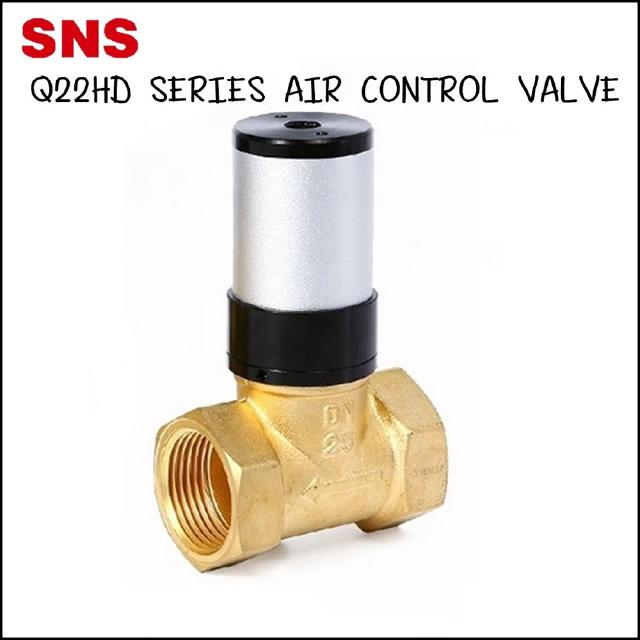 Q22HD Two Way Air Control  Priston Valve วาล์วแบบพริสตันวาล์ว ใช้ลมดันลูกสูบยก ขนาดเกลียว 15=G1/2 / 20=G3/4 / 25=G1